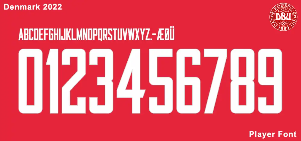 Denmark 2022 World Cup Font