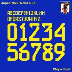 Japan 2022 World Cup Kit Font