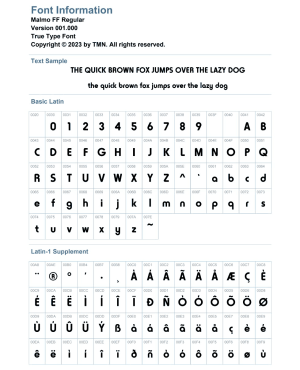 Malmo 2023 Font