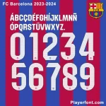 FC Barcelona 2023-2024 Font Vector Download