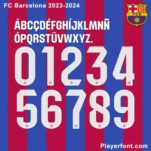 FC Barcelona 2023-2024 Font Vector Download