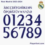 Real Madrid 2023-24 Font Vector Download